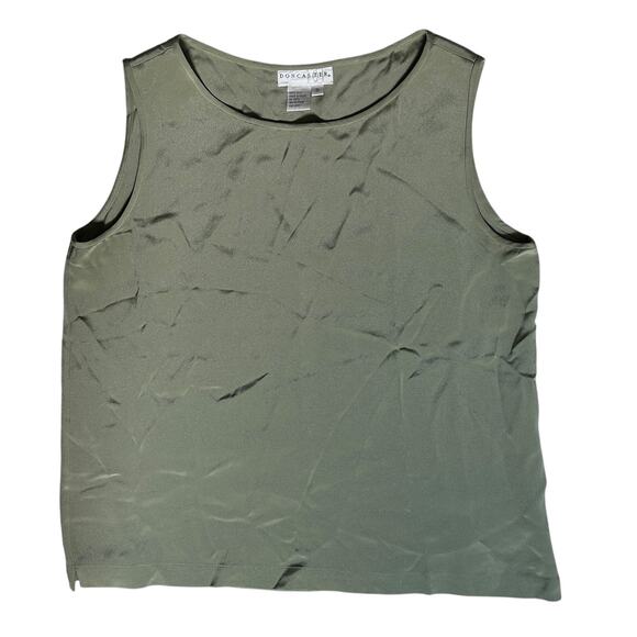 Doncaster Green 100% Silk Sleeveless Pullover Tank Top Size 10 Excellent Quality - Picture 2 of 9